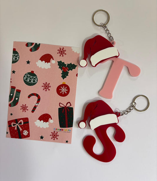 Christmas Initials Keychain